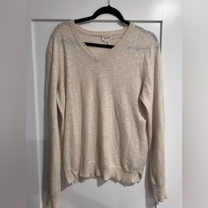Club Monaco | Cream V-Neck Sweater